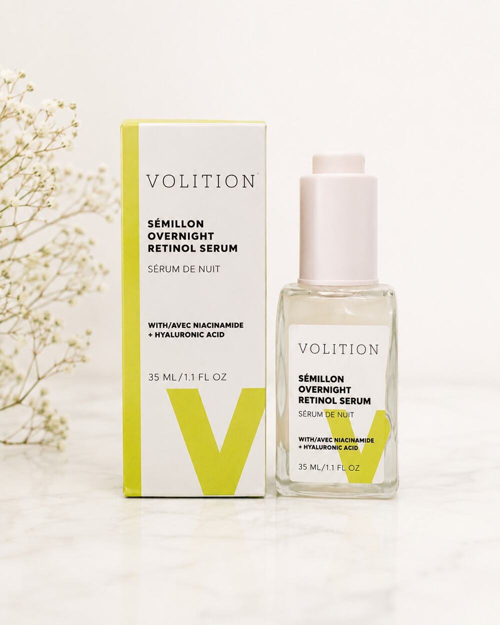 Volition Sémillon Overnight Retinol Serum 1.1oz Niacinamide NWT Skincare